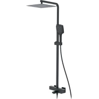Душевая система Gappo G2417-60 300 мм, с термостатом, черный матовый