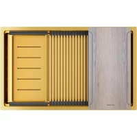 Кухонная мойка Paulmark Next-Multi Sink PM787445-BG 74x45 см, золотой матовый