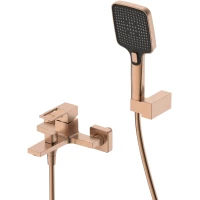 Смеситель для ванны DQ Dortmund DA1713233 с душевым гарнитуром, розовое золото матовый