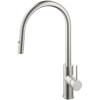 Смеситель для кухни Vincea City VKF-2C1BN с выдвижным изливом, сатин