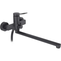 Смеситель для ванны D-Lin D147364-A универсальный, с душевым гарнитуром, черный матовый