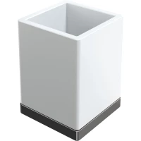 Стакан для зубных щеток Boheme Qubic 10961-SGM настольный, графит глянец