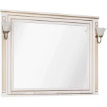 Изображение товара зеркало 120x96,3 см белый золотая патина aquanet паола 00186105
