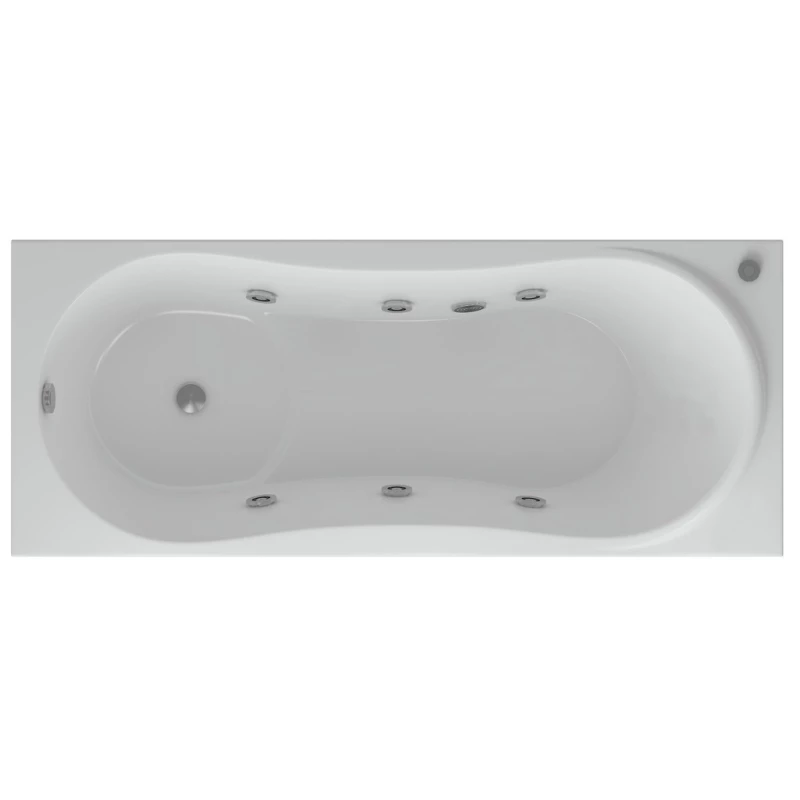 Акриловая гидромассажная ванна 170x70 см пневматическое управление премиум форсунки Aquatek Афродита-170