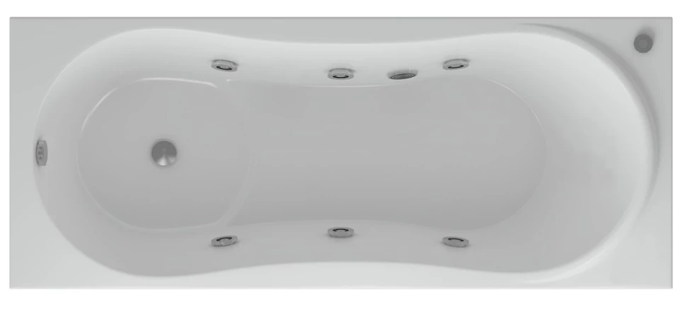 

Акриловая гидромассажная ванна 170x70 см пневматическое управление премиум форсунки Aquatek Афродита-170