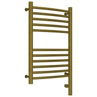 Полотенцесушитель электрический 600x400 состаренная бронза МЭМ правый, перемычка выгнутая Сунержа Богема 3.0 05-5803-6040