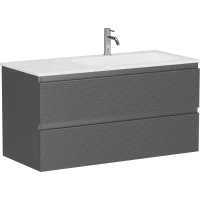 Тумба с раковиной Sancos Folk FL100RGS + CN7015 101 см R, подвесная, темно-серый матовый