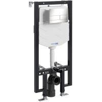 Инсталляция для унитаза WasserKRAFT Vils 56 56TLT.010.ME.BN04 с кнопкой смыва, никель