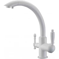 Смеситель для кухни Zorg ZR 314 YF-33 WHITE с подключением к фильтру, белый
