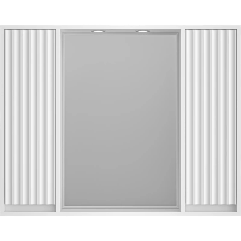 Зеркальный шкаф Brevita Balaton BAL-04100-01-011 98x80 см, с подсветкой, выключателем, белый матовый