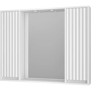 Изображение товара зеркальный шкаф brevita balaton bal-04100-01-011 98x80 см, с подсветкой, выключателем, белый матовый