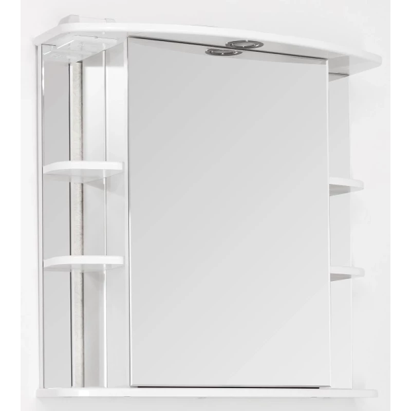Зеркальный шкаф 70x73 см белый глянец Style Line Лира ЛС-00000123