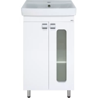 Тумба под раковину Misty Урал Э-Ура-01050-021Н 46,4 см, напольная, белый глянец