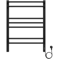 Полотенцесушитель электрический Aquatek Бетта П7 AQ EL KRC0770BL 700x530, ТЭН правый, черный матовый