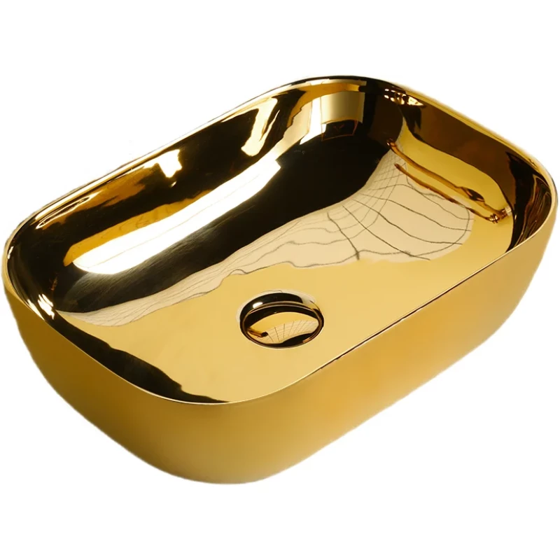Раковина-чаша Cerutti Spa CR0078B 46x33 см, накладная, золотой