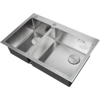 Кухонная мойка Zorg LUX 78-2-51-R 78x51 см, нержавеющая сталь 