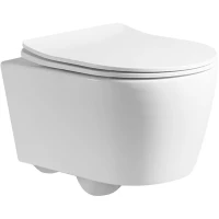 Унитаз подвесной Ceruttispa Sella CT9738 безободковый, с сиденьем микролифт, белый