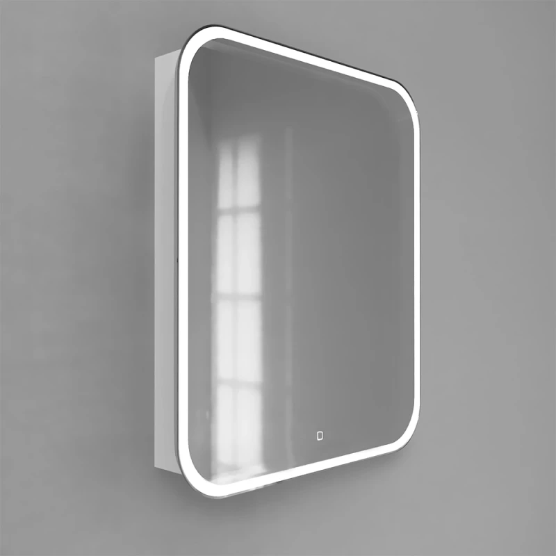 Зеркальный шкаф 60,2x80 см белый Jorno Modul Mol.03.60/P/W/JR