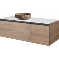 Тумба с раковиной Armadi Art Quatro Willow 790-M2-120-W-A + 792-120-W + 801-ED 121 см L , подвесная, со столешницей, ива