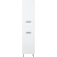 Пенал Corozo Монро SD-00000714 напольный R, с бельевой корзиной, белый глянец/белый матовый