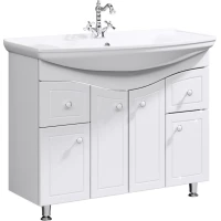 Тумба с раковиной белый глянец 106,5 см Aqwella Franchesca FR0110 + 4620008197340