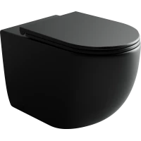 Приставной безободковый унитаз с сиденьем микролифт Ceramica Nova Metropol CN4004MB