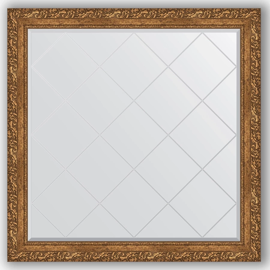 Зеркало 105x105 см виньетка бронзовая Evoform Exclusive-G BY 4443