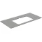 Столешница 100 см серый матовый для раковин встраиваемых сверху Kerama Marazzi Plaza Next Фондамента PL2.DL500920R\100 - 1