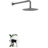 Душевой комплект Gappo G7101 200 мм, со смесителем, хром