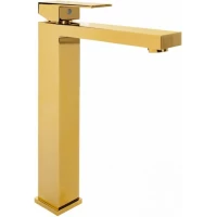 Смеситель для раковины Hansberge H2070GO золотой