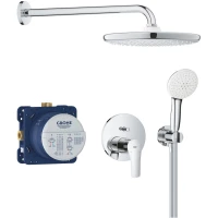 Душевой комплект Grohe Eurosmart 25288000 250 мм, со смесителем, хром