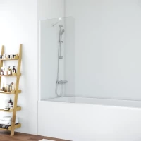 Шторка на ванну Vegas Glass EV ST NOVO 76 01 01 76 см, профиль белый, стекло прозрачное