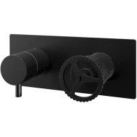 Смеситель для ванны Remer Chrono CH92ZCFP встраиваемый, черный хром матовый