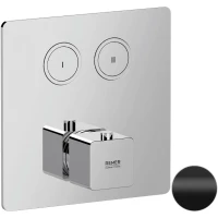 Термостат для ванны Remer Absolute AU99D2KBNO встраиваемый, черный матовый