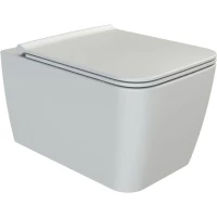 Унитаз подвесной Boheme Zen 967-SET-MW безободковый, с сиденьем микролифт, белый матовый