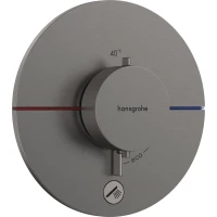 Термостат для душа Hansgrohe ShowerSelect Comfort S 15562340 встраиваемый, черный хром матовый