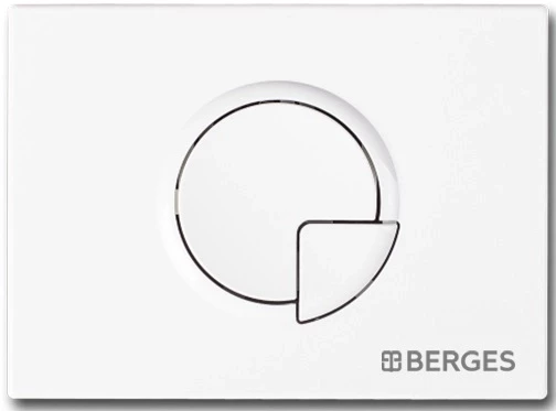 Кнопка смыва Berges Novum R4 040024 для инсталляции, белый матовый