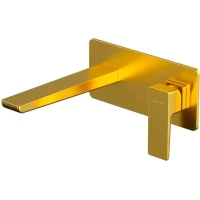 Смеситель для раковины Whitecross X X1416GLB встраиваемый, без донного клапана, золотой матовый