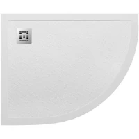 Душевой поддон BelBagno Uno TRAY-MR-UNO-RH-120/80-550-35-W-L-CR 120x80 см L, из литьевого мрамора, асимметричный, белый