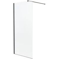 Душевая перегородка Knotlor Velum WI100CG1GM 100 см, профиль вороненая сталь, стекло рифленое