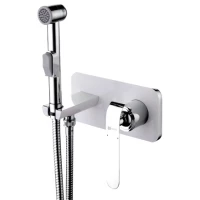 Гигиенический душ Lemark Melange LM4919CW со смесителем, хром/белый