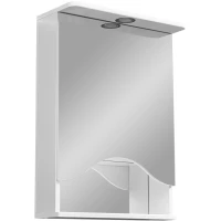 Зеркальный шкаф 50x70 см белый глянец/белый матовый R Stella Polar Лиана SP-00000036