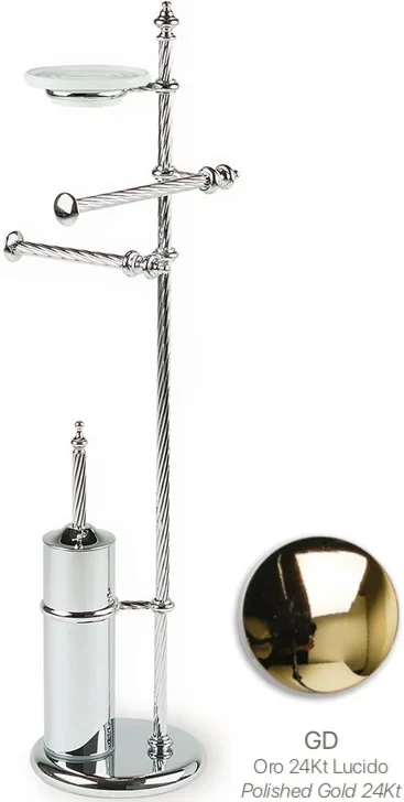 Комплект для туалета Stil Haus Giunone G697(02) напольный, хром/золотой