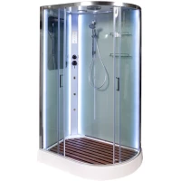 Душевая кабина 120x80x220 см Deto A102LLED+GM прозрачное