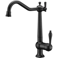 Смеситель для кухни Paulmark Retro Re213226-AN с подключением к фильтру, антрацит