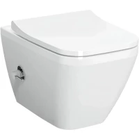 Унитаз подвесной VitrA Integra Square 7082B003-7209 безободковый, с функцией биде, белый