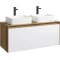 Комплект мебели дуб балтийский/белый глянец 120 см Aqwella 5 Stars Mobi MOB0112DB + MOB0712W + 4640021064269 + 4640021064269 + SM0210 - 2