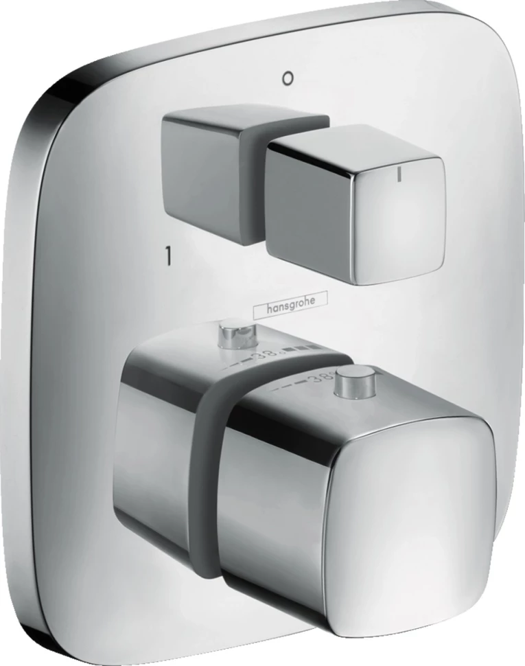 Термостат для ванны Hansgrohe PuraVida 15771000 запорный вентиль для 3 потребителей см hansgrohe showerselect s 15745000