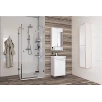 Комплект мебели белый глянец/ясень фабрик 50,5 см Акватон Рико 1A212401RIB90 + 1WH207781 + 1A212302RIB90