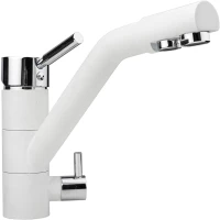 Смеситель для кухни с подключением к фильтру белый Ukinox UM1391 - 07